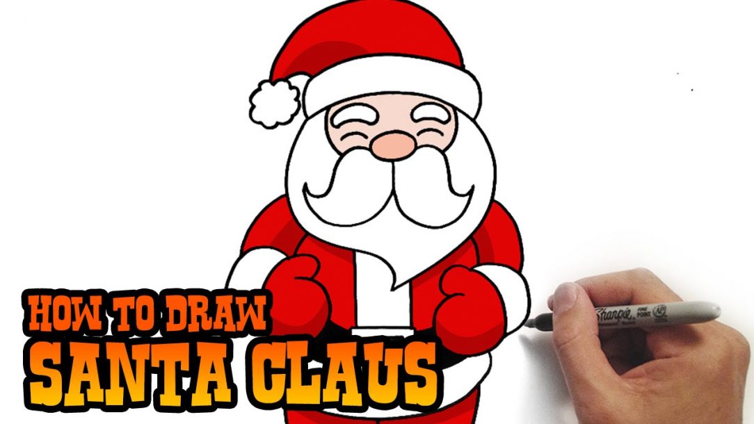 Santa And Sleigh Drawing | Free Download On ClipArtMag