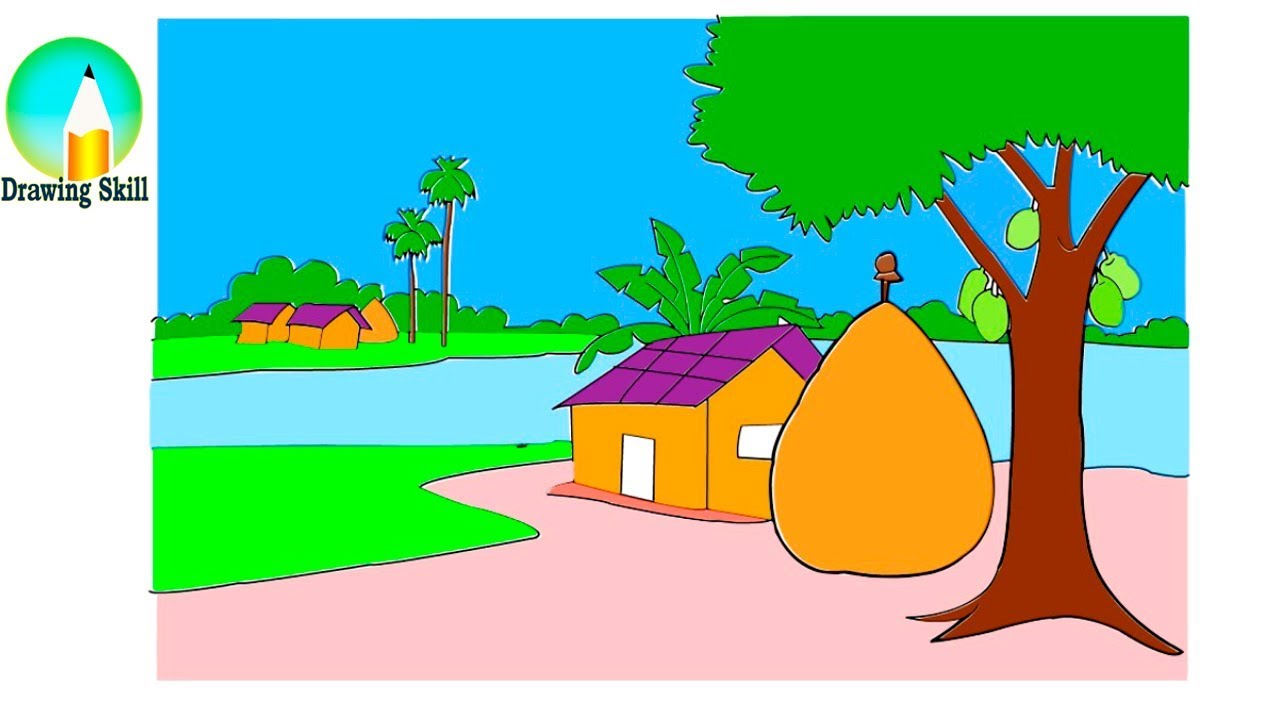 Scenery Cartoon Drawing | Free download on ClipArtMag