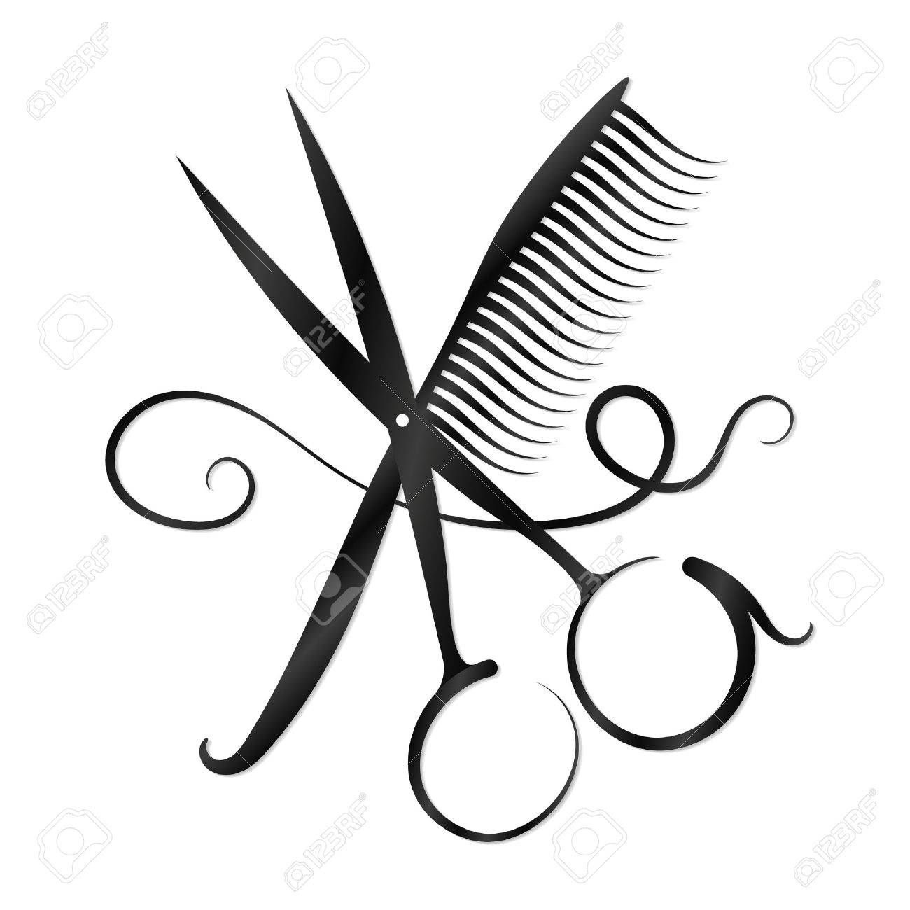 Scissors And Comb Drawing | Free download on ClipArtMag