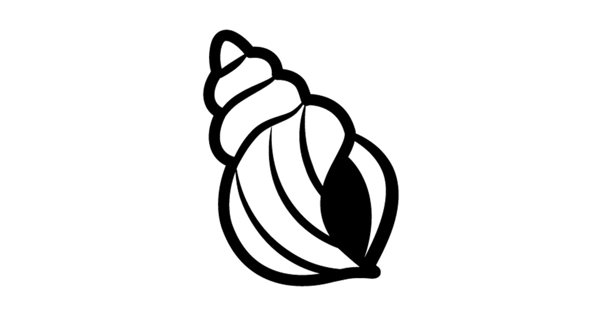 seashell clipart silhouette drawing seashells transparent clipartmag webstockreview teepublic