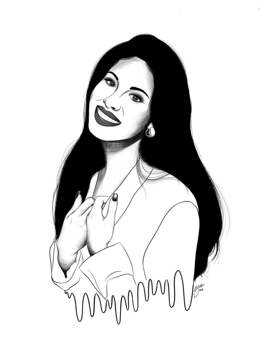 Selena Drawing Free download on ClipArtMag