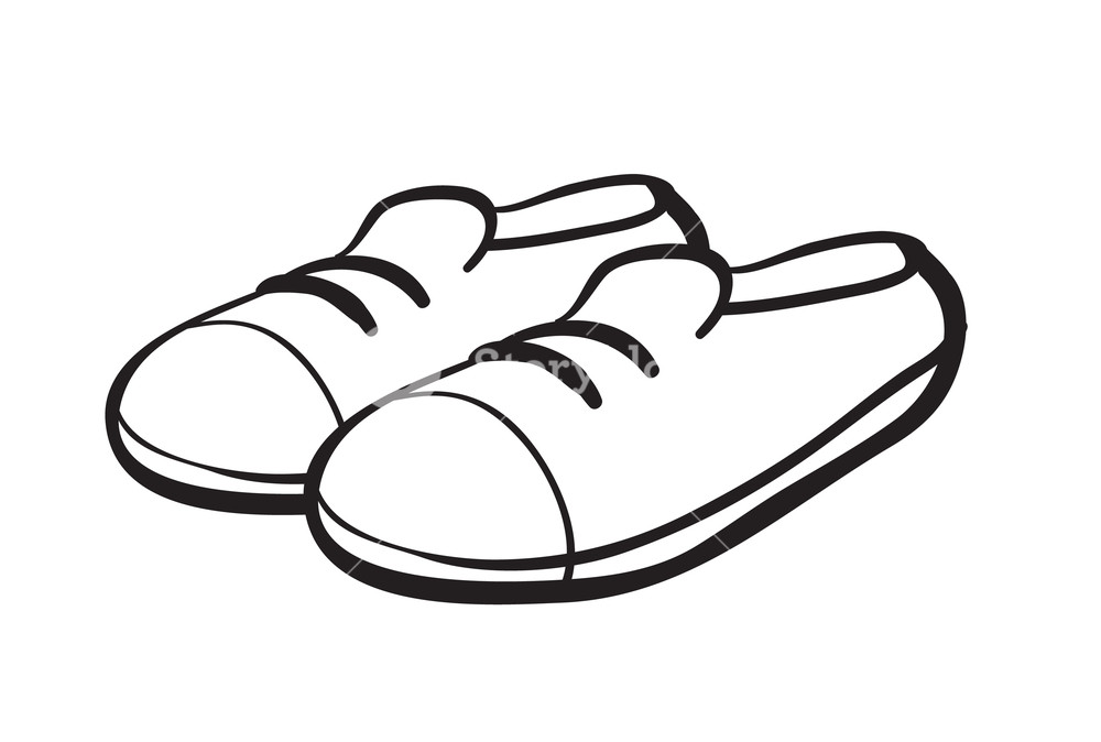 Shoe Outline Drawing Free download on ClipArtMag