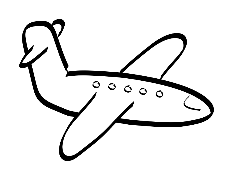 Simple Airplane Drawing | Free download on ClipArtMag