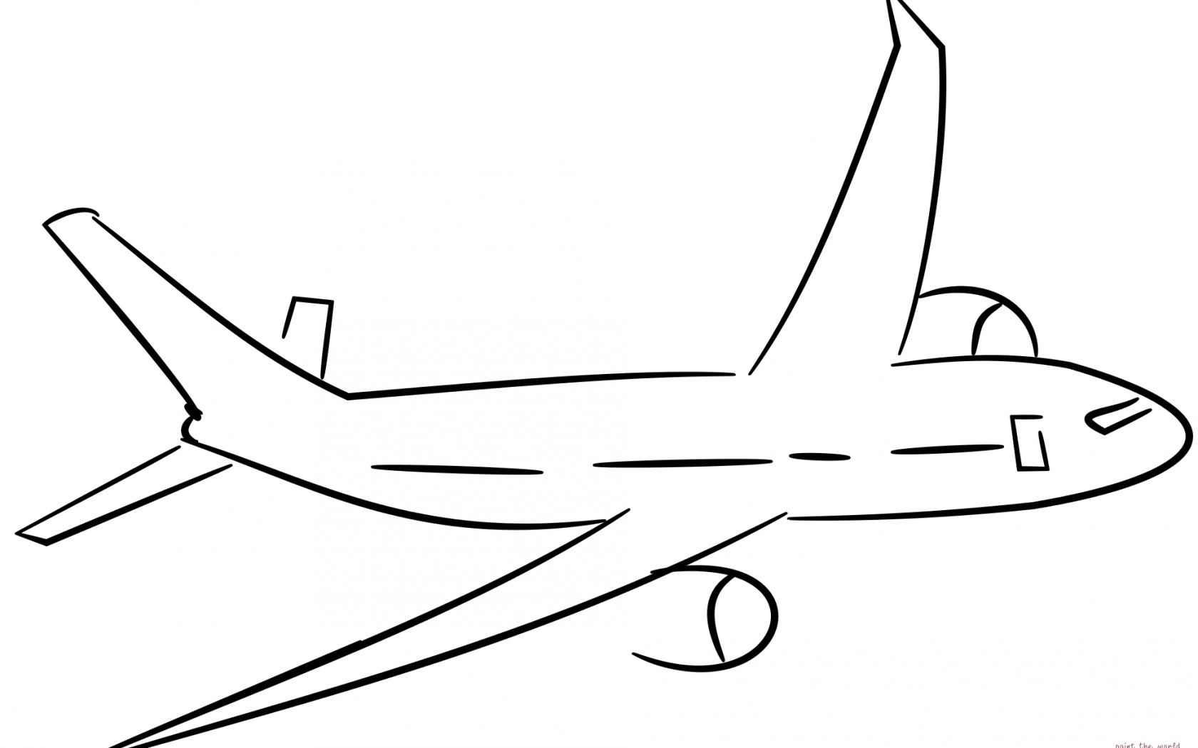 Simple Airplane Drawing | Free download on ClipArtMag