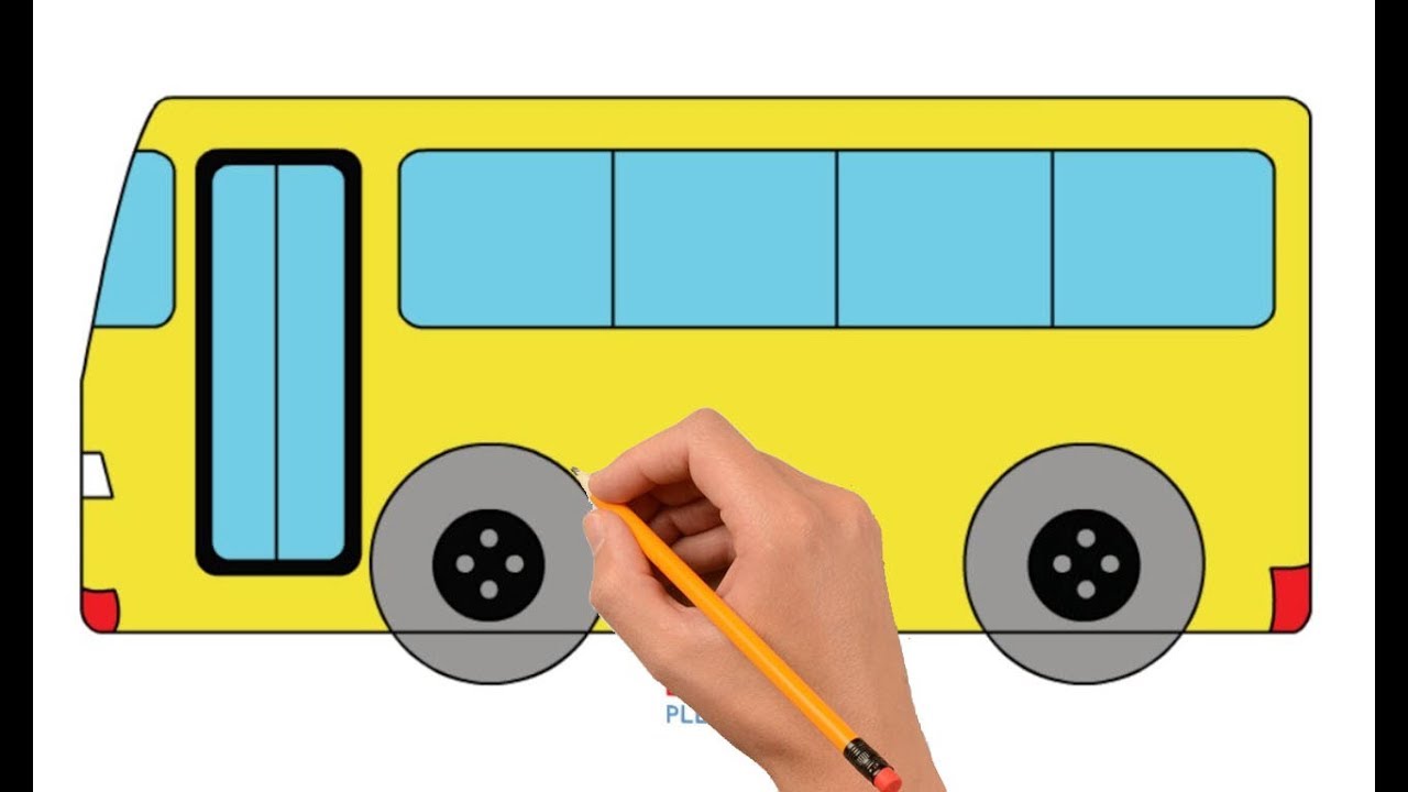 Creative Sketch Bus Drawing for Kids