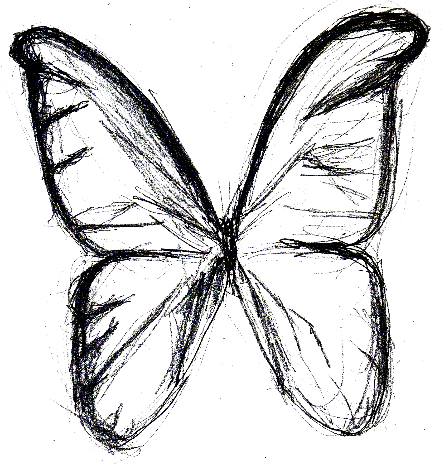 Simple Butterfly Drawing | Free download on ClipArtMag