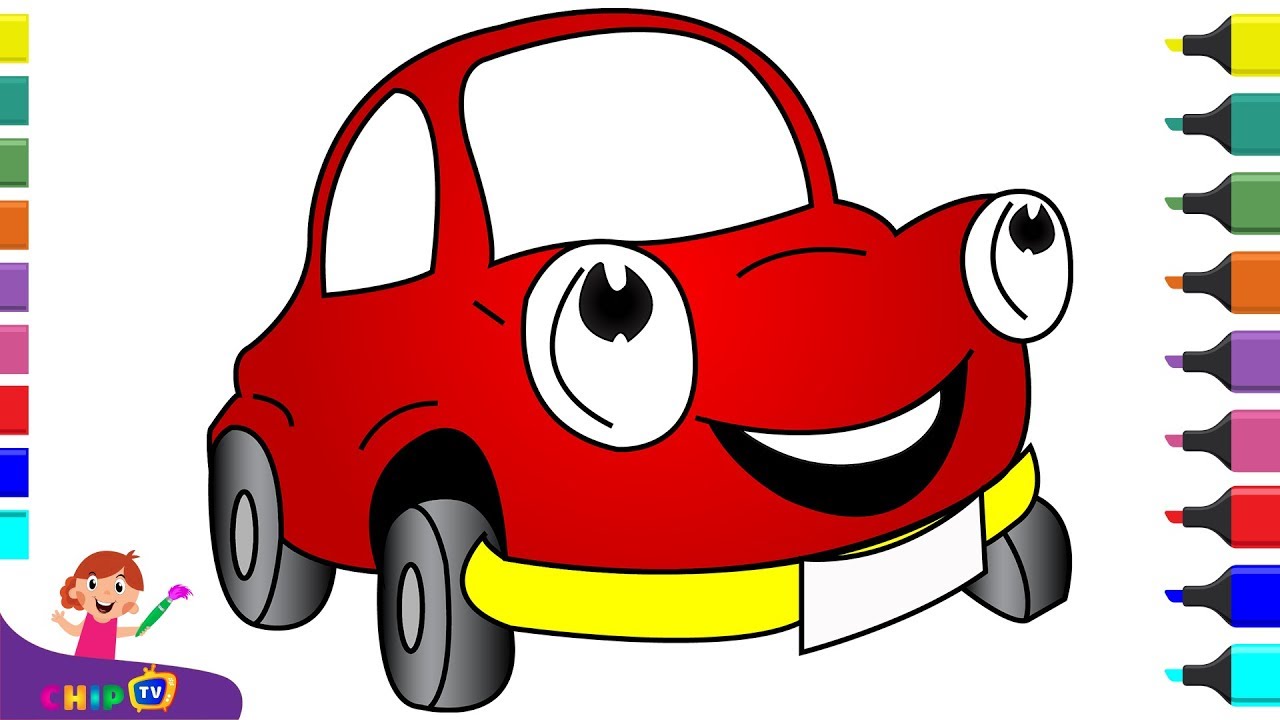 Simple Car Drawing For Kids Free download on ClipArtMag