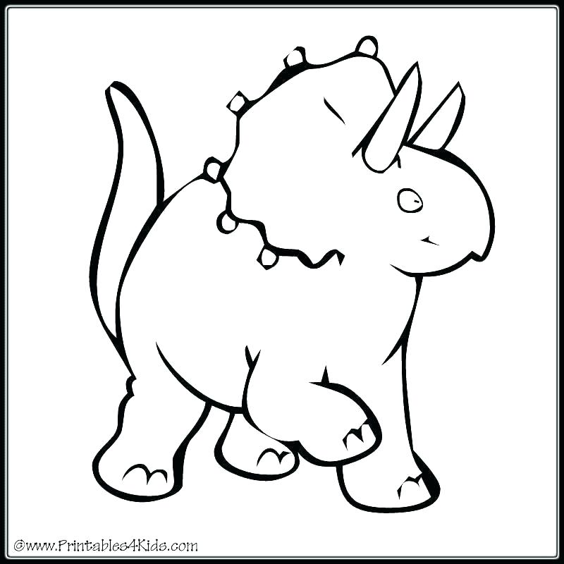 Simple Dinosaur Drawing 