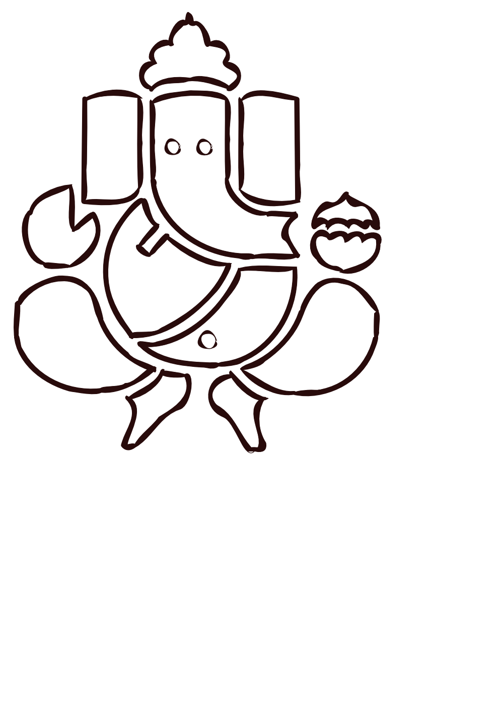 Simple Drawing Of Lord Ganesha | Free Download On ClipArtMag