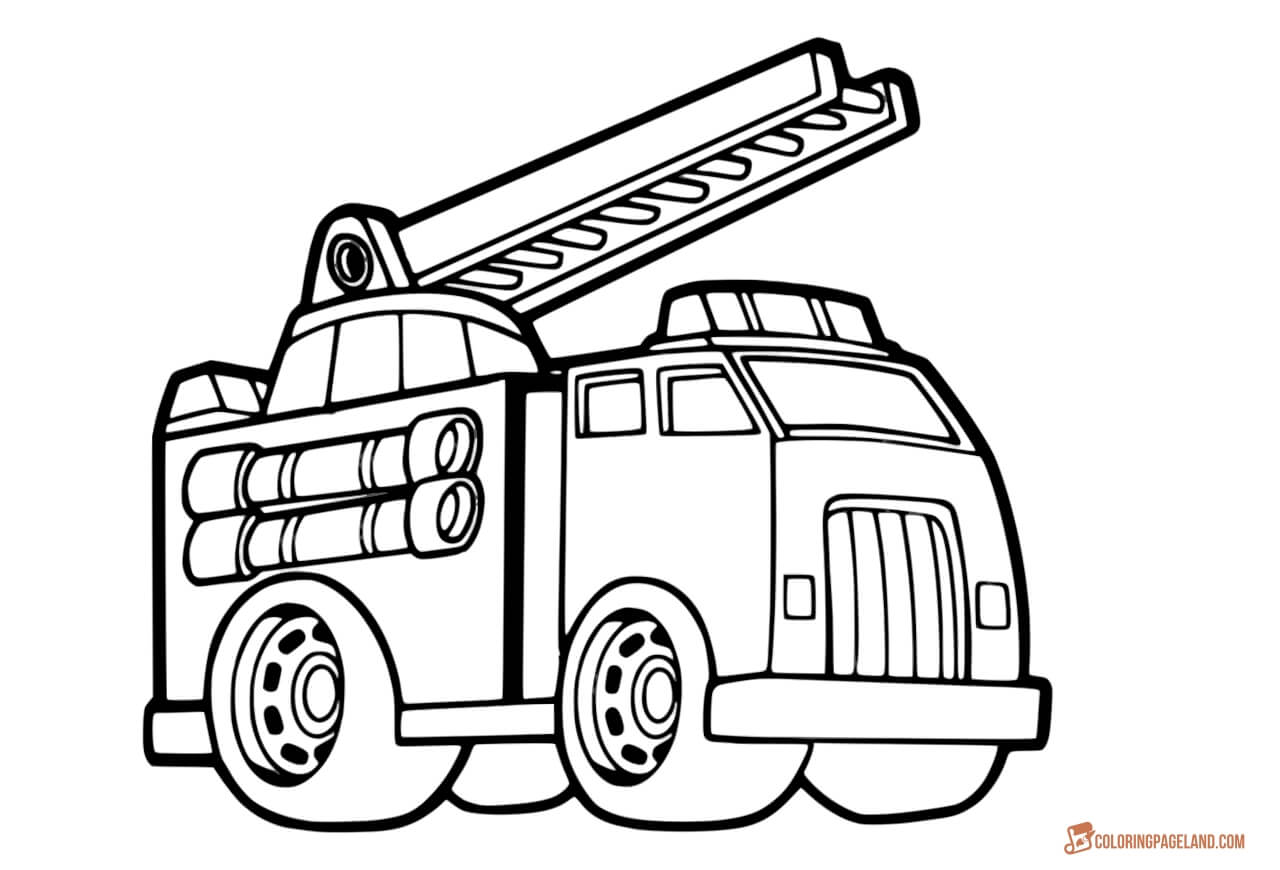 Simple Fire Truck Drawing Free download on ClipArtMag