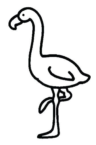 Simple Flamingo Drawing | Free download on ClipArtMag