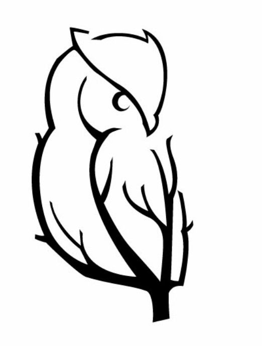 Simple Flying Owl Drawing | Free download on ClipArtMag