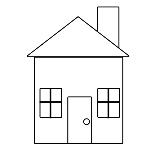 Simple House Drawing | Free download on ClipArtMag