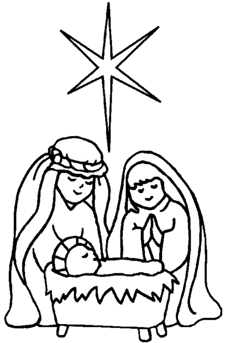 Simple Nativity Scene Drawing | Free download on ClipArtMag