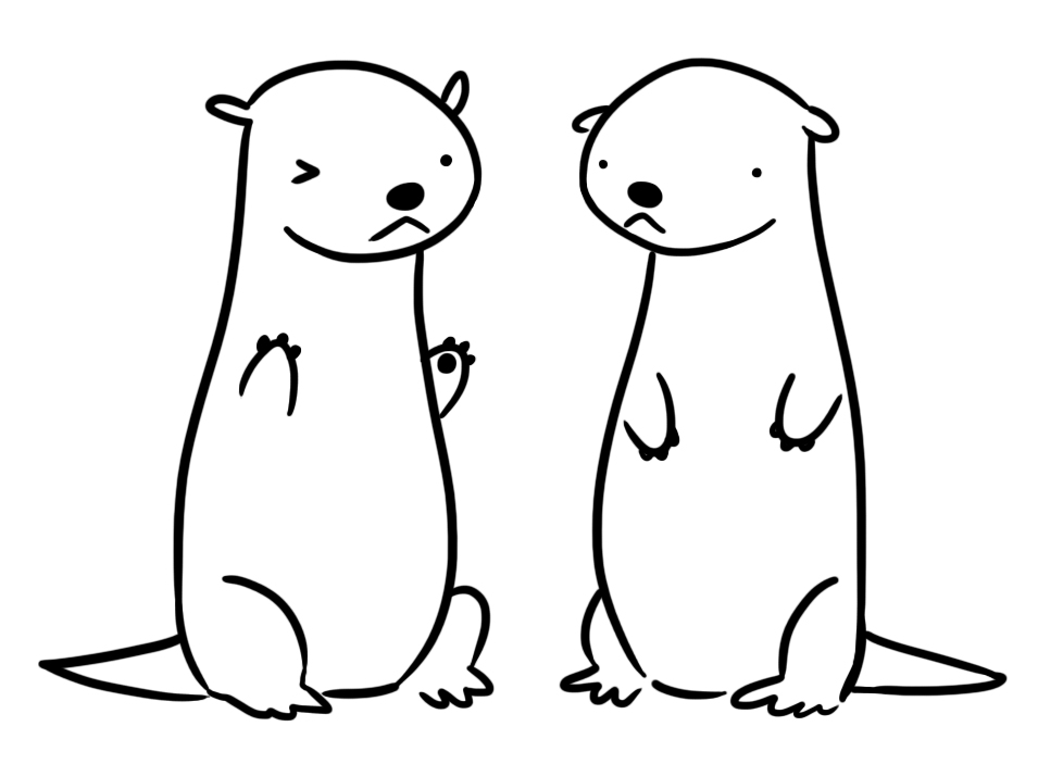 Simple Otter Drawing | Free download on ClipArtMag