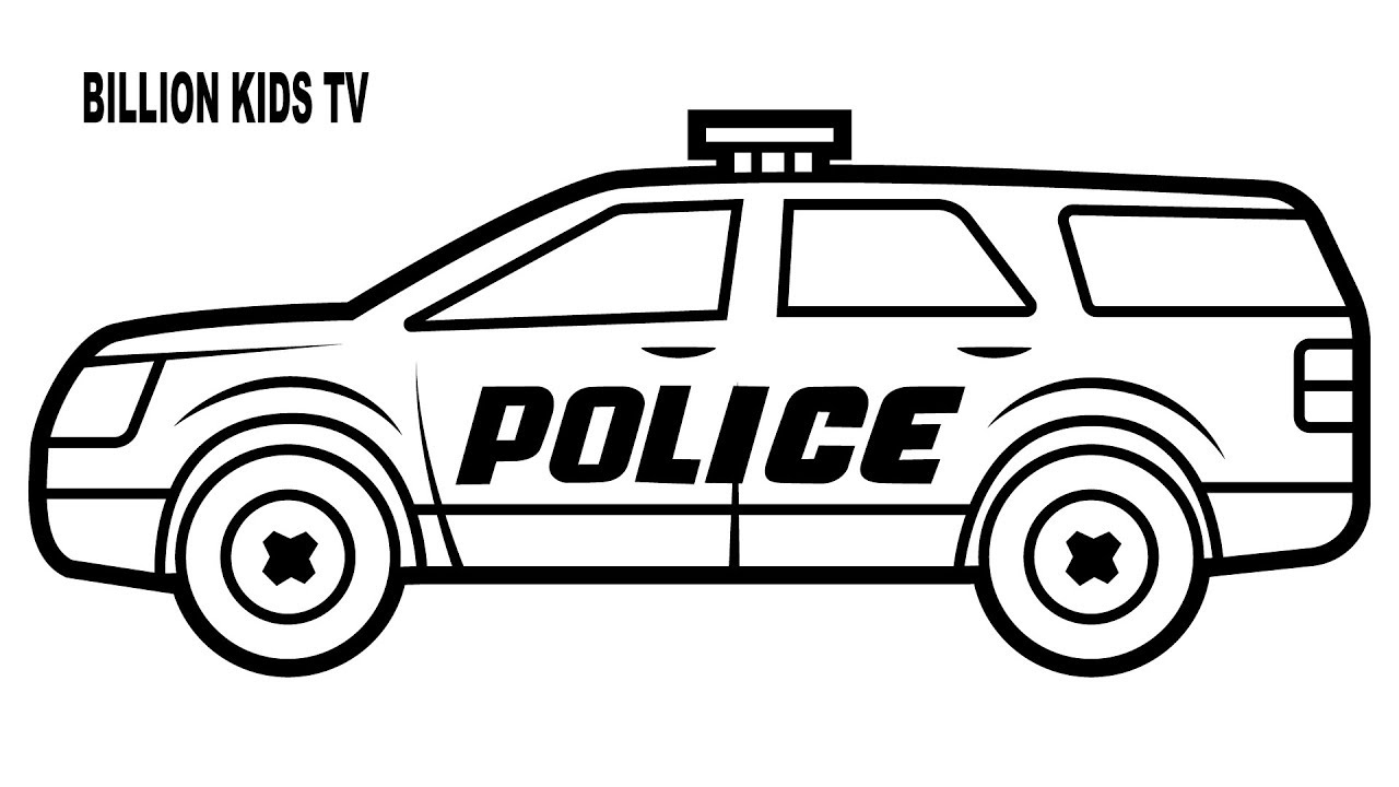 Simple Police Car Drawing Free download on ClipArtMag