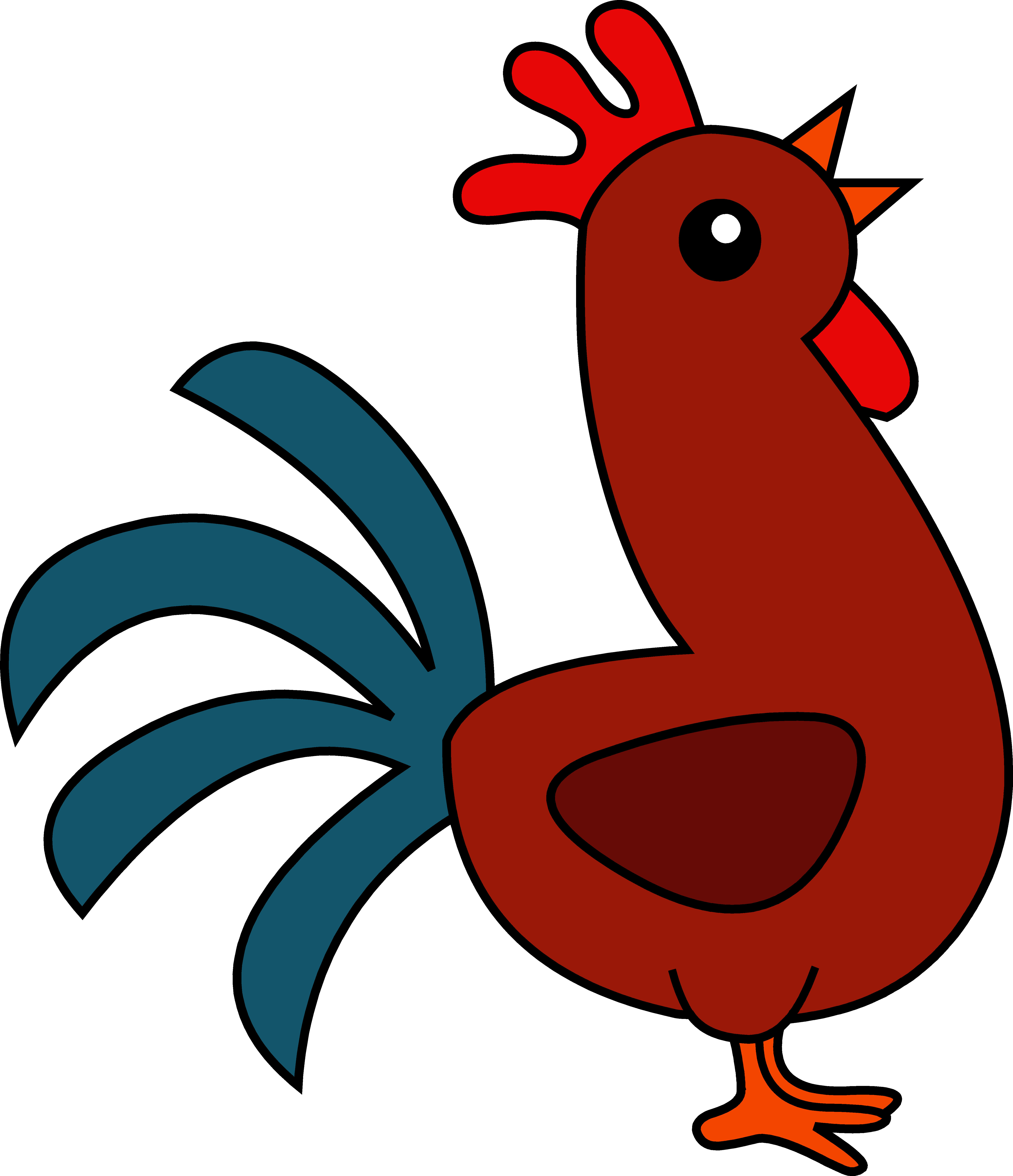 Simple Rooster Drawing Free download on ClipArtMag