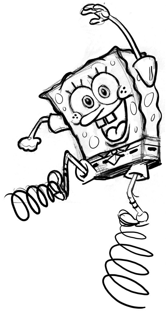 Simple Spongebob Drawing | Free download on ClipArtMag