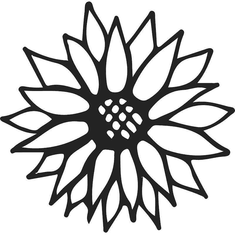 Download Simple Sunflower Drawing | Free download on ClipArtMag