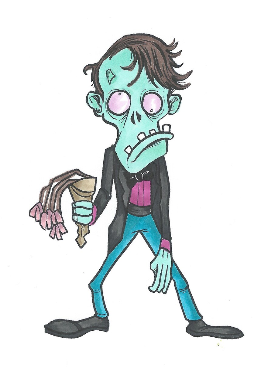 Simple Zombie Drawing | Free download on ClipArtMag