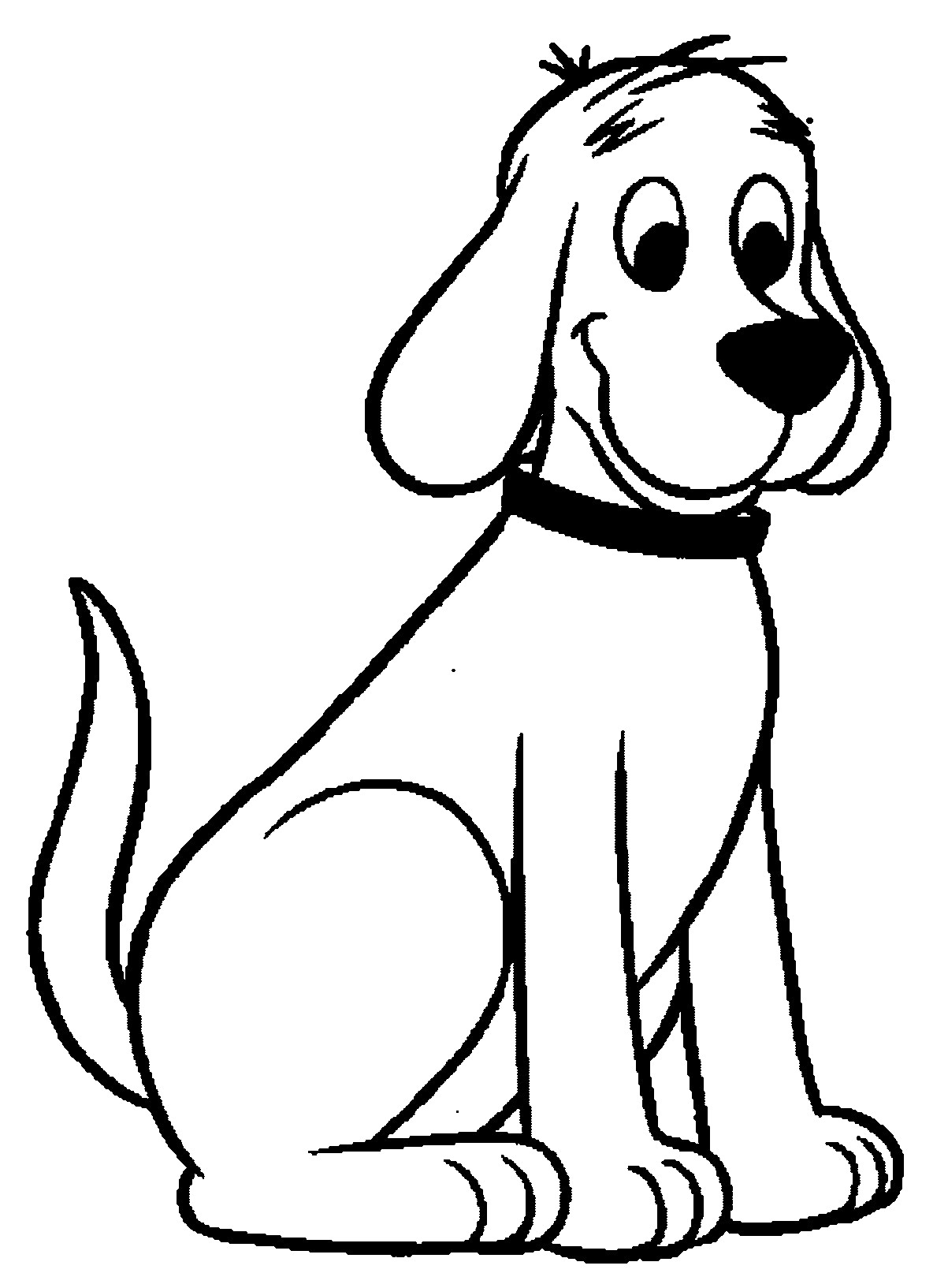 Sitting Dog Drawing Free download on ClipArtMag
