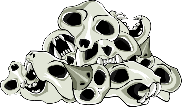 Skull Pile Drawing | Free download on ClipArtMag