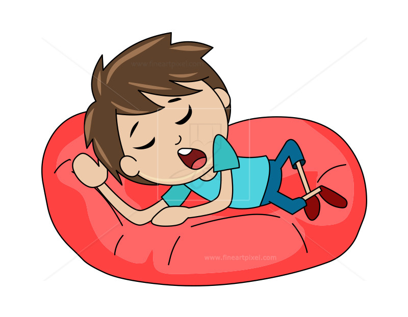 Sleeping Boy Drawing Free download on ClipArtMag