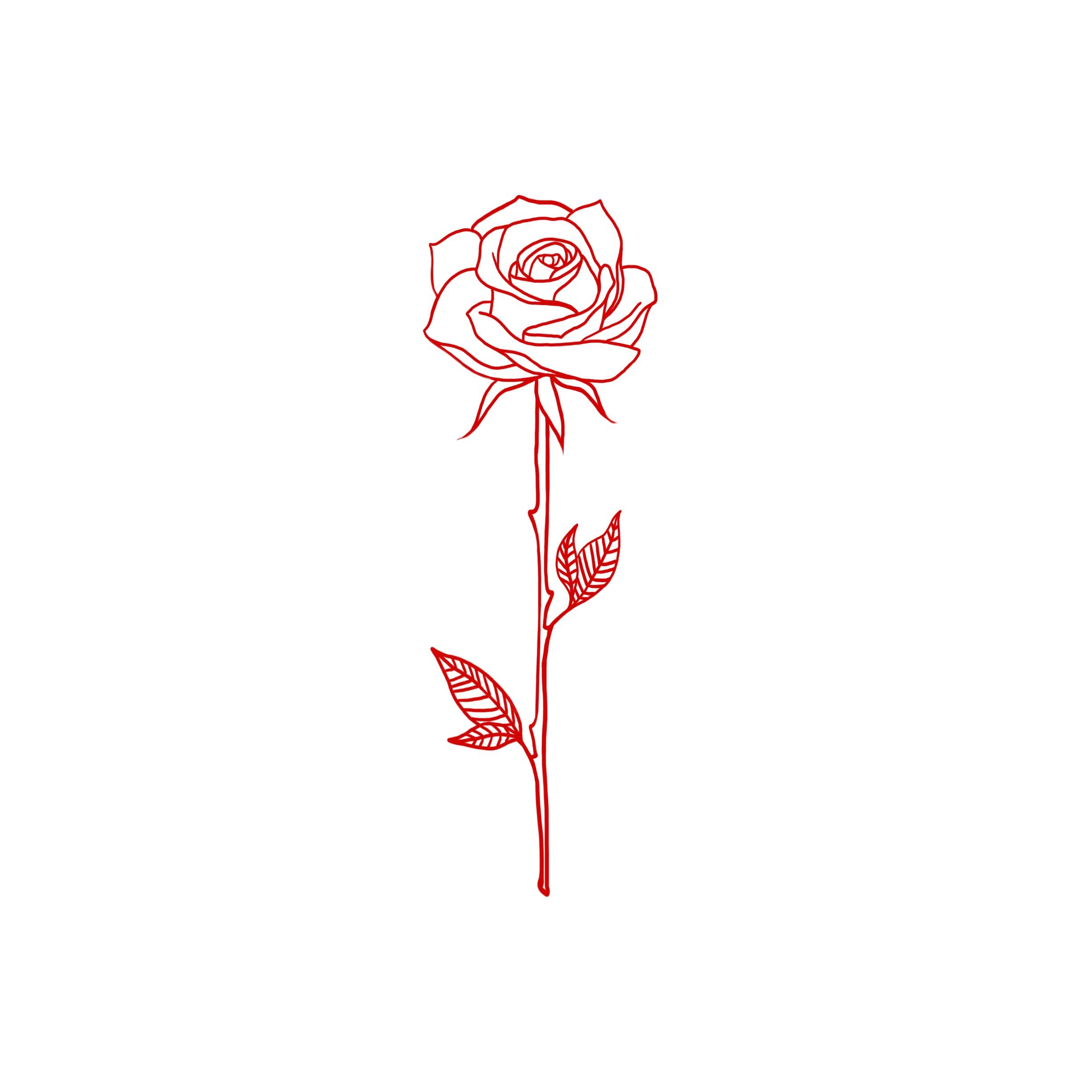 Small Rose Drawing Free download on ClipArtMag