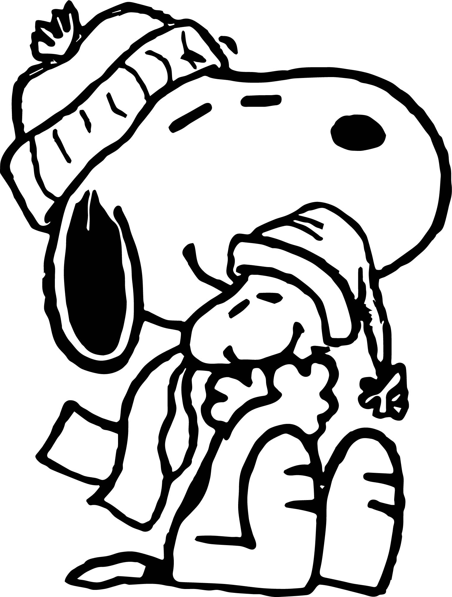 Snoopy Christmas Drawing Free download on ClipArtMag