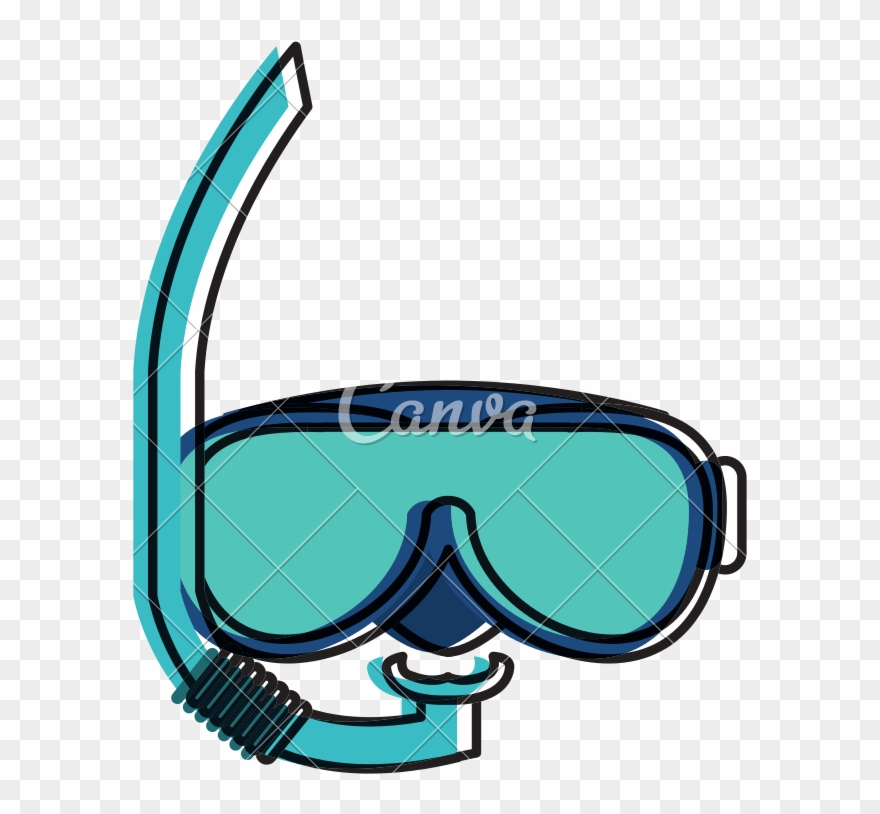 snorkel head cartoon