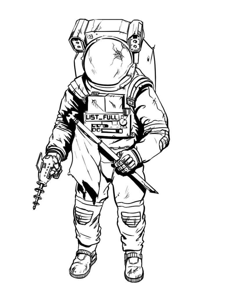 Space Suit Drawing Free download on ClipArtMag