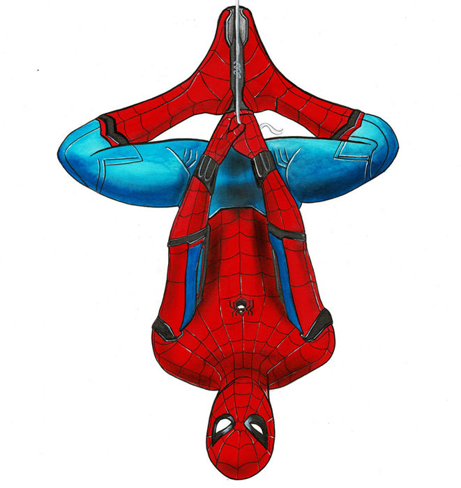 Spider Man Drawing Free download on ClipArtMag