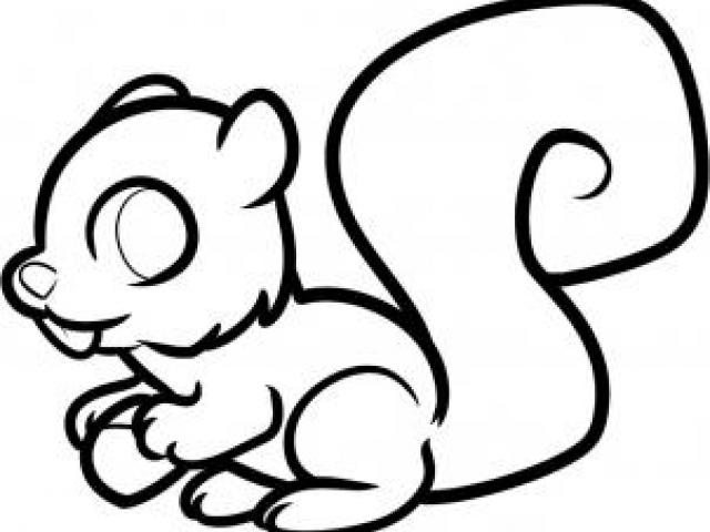 Squirrel Line Drawing | Free download on ClipArtMag