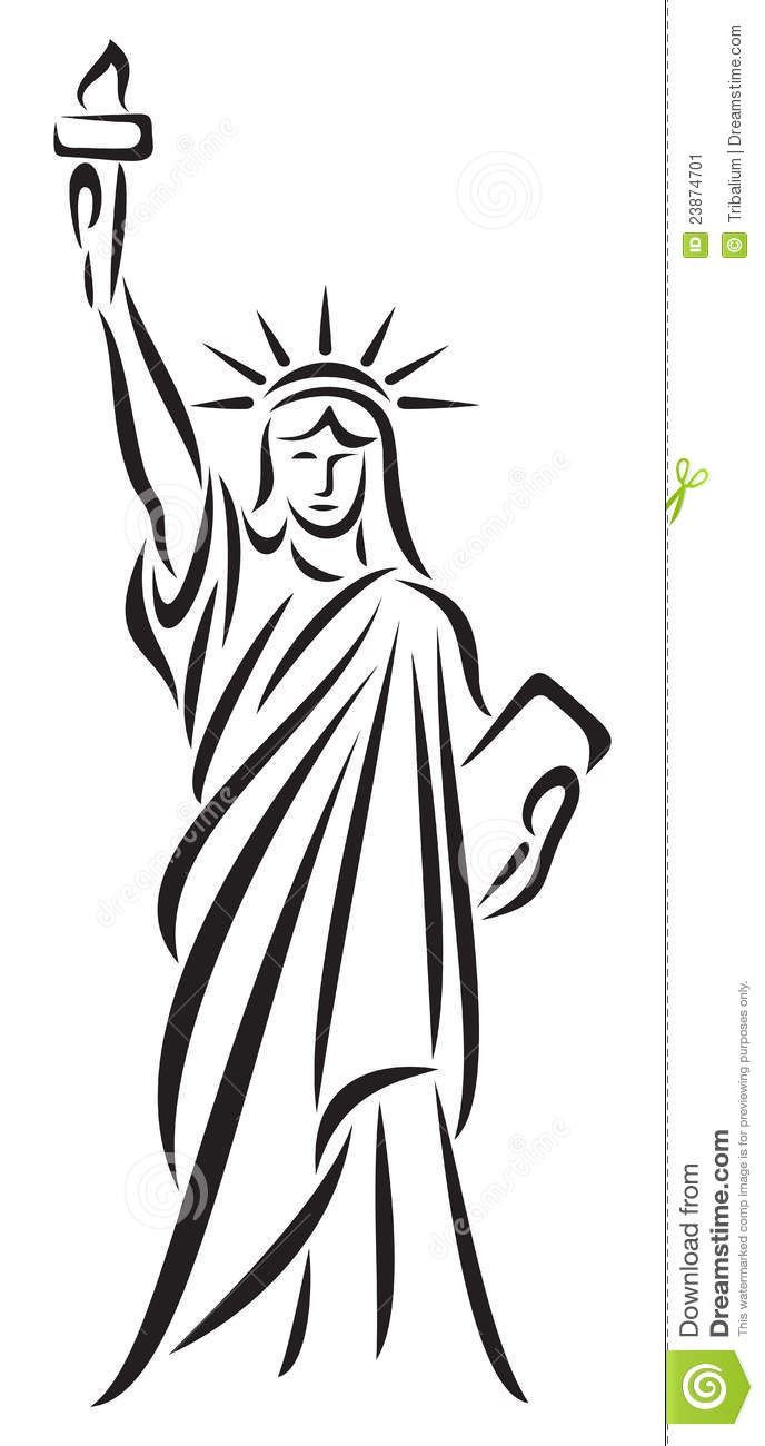 statue of liberty drawing easy with pencil