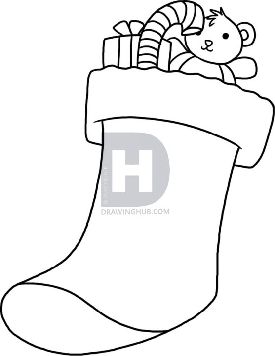 Stocking Drawing | Free download on ClipArtMag