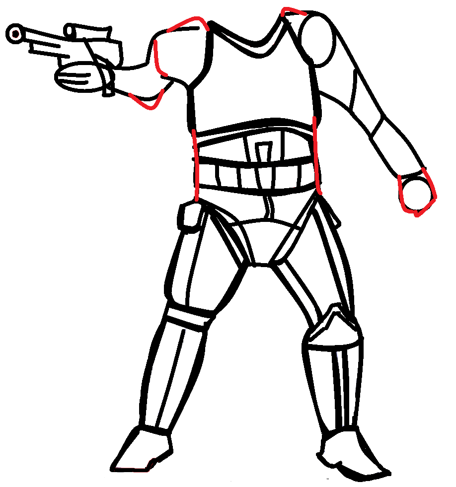 how to draw a first order stormtrooper