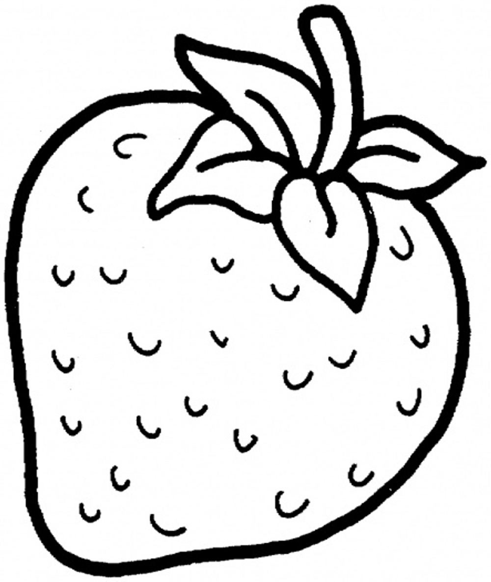 Strawberry Outline Drawing Free download on ClipArtMag
