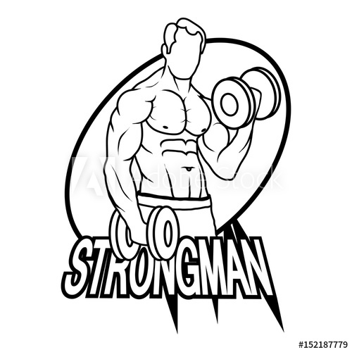 Strong Man Drawing | Free download on ClipArtMag