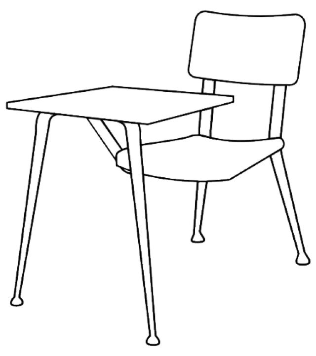 Student Desk Drawing Free Download On Clipartmag