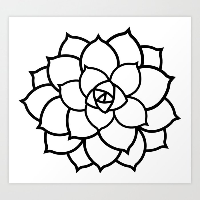 Succulent Line Drawing Free download on ClipArtMag