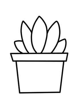 Illustration Succulent Clipart Black And White - Illustration of Many