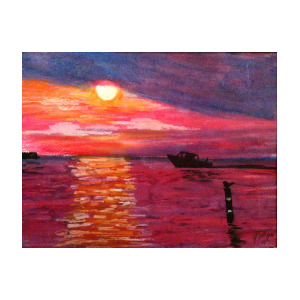 Night Sky Oil Pastel Drawings Sunset Easy - Easy sunset oil pastel