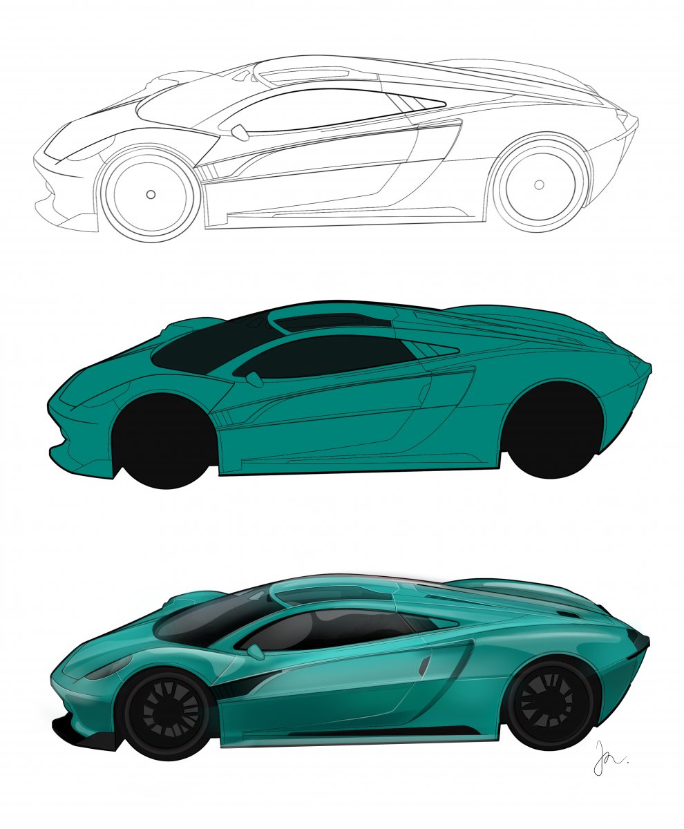 Supercar Drawing | Free download on ClipArtMag