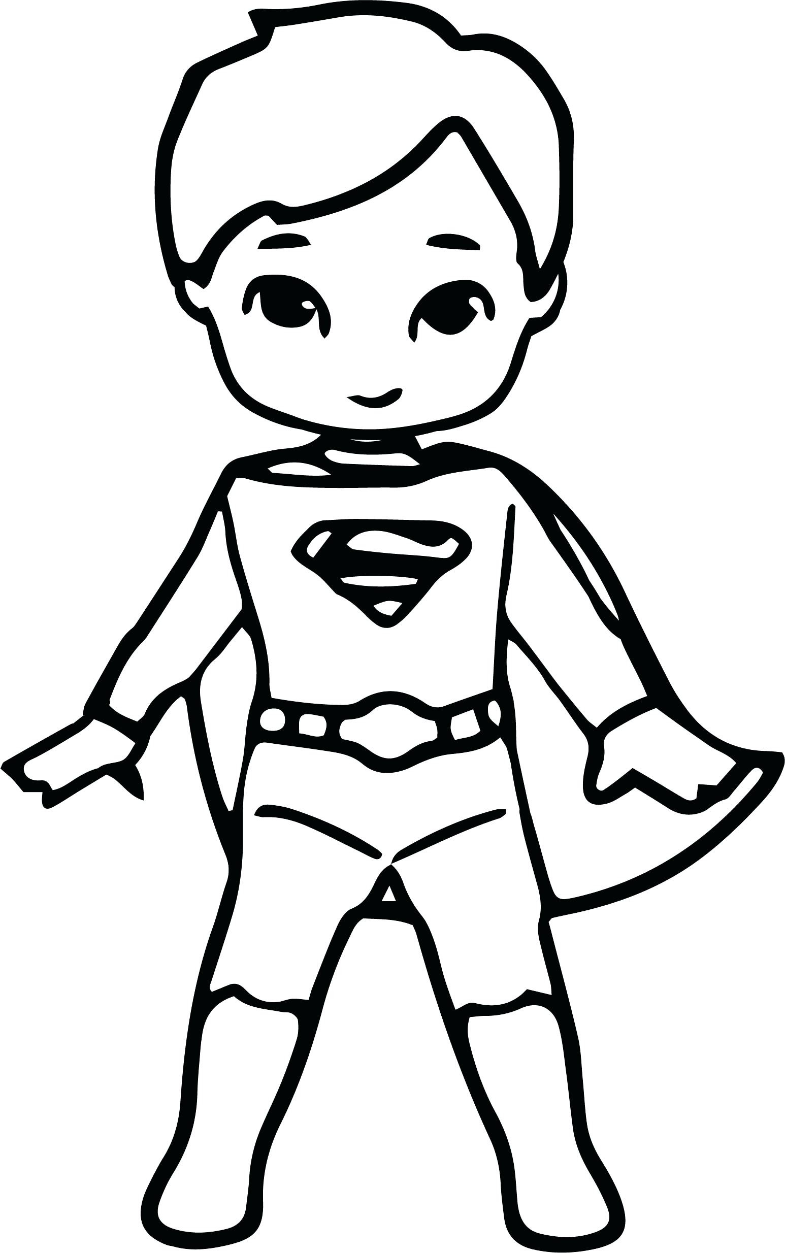 Superhero Outline Drawing | Free download on ClipArtMag