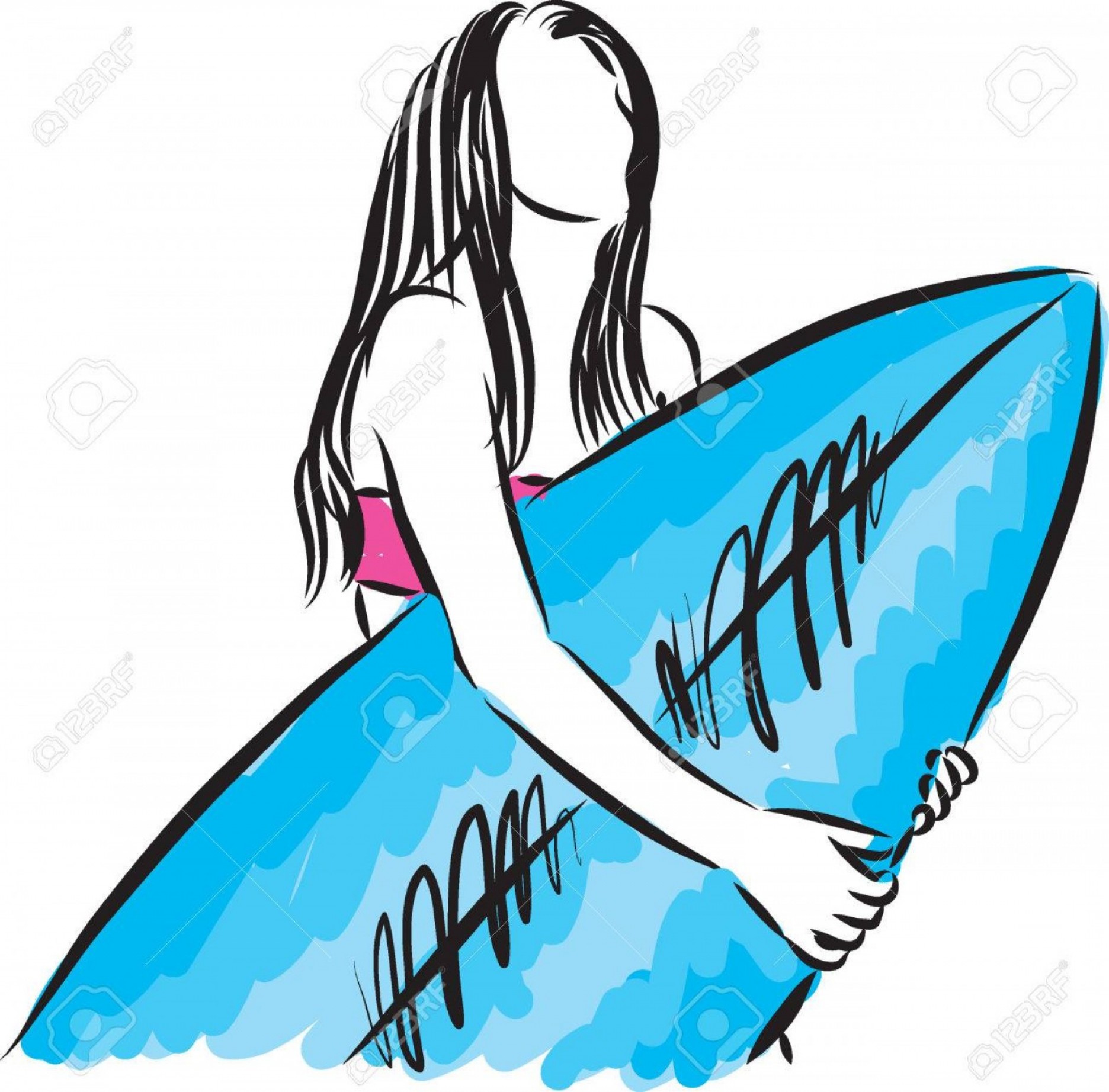 Surfing Drawing | Free download on ClipArtMag