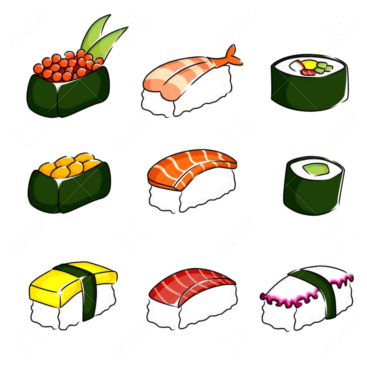 Sushi Drawing Free Download On Clipartmag