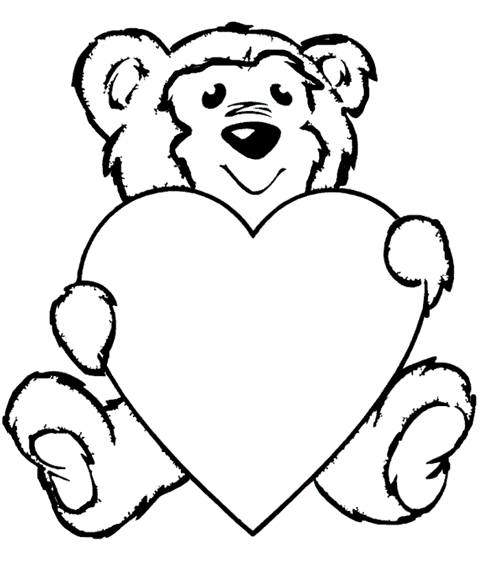 Teddy Bear Drawing With Heart | Free download on ClipArtMag