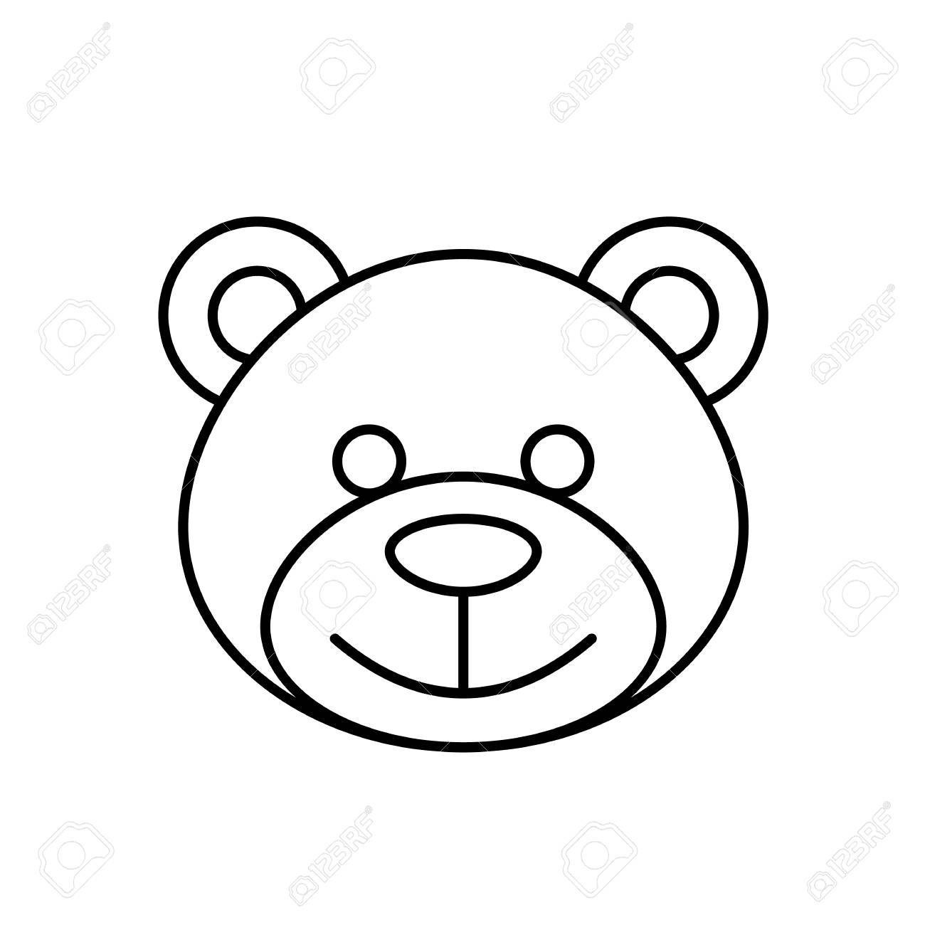 Teddy Bear Face Drawing Free download on ClipArtMag