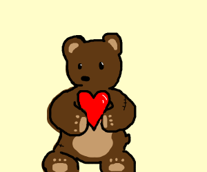 Teddy Bear Holding A Heart Drawing | Free download on ClipArtMag