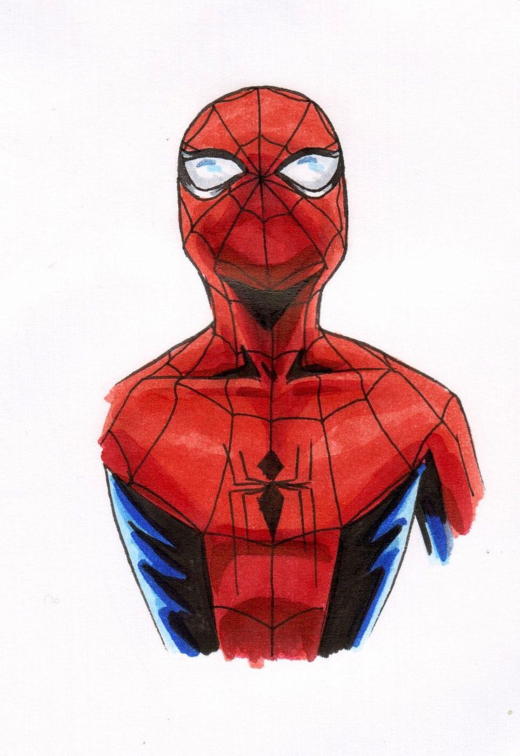  How To Draw An Initial Sketch Of Spider Man with simple drawing